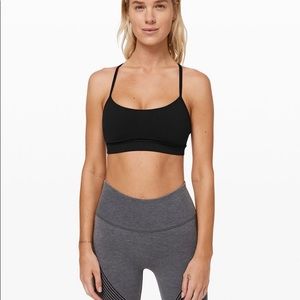 Black Lululemon Flow Y Bra nulu. size 6.